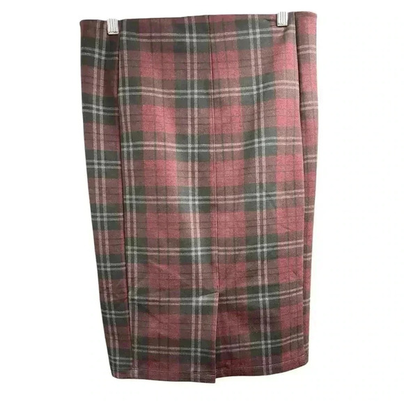 Liverpool Maggie Plaid Slip On Pencil Skirt Size 10 - Picture 3 of 9
